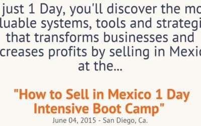 Export to Mexico – Meet me June 4th in San Diego